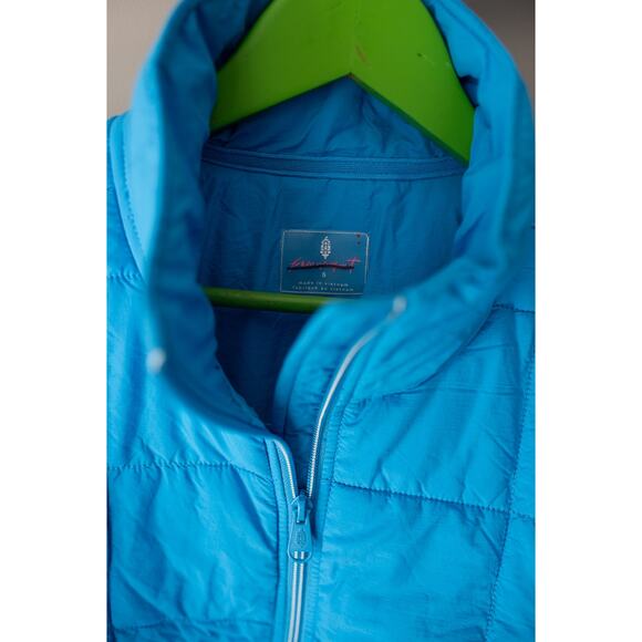 Free People Pippa Packable Puffer Jacket Small Blue - Picture 3 of 4